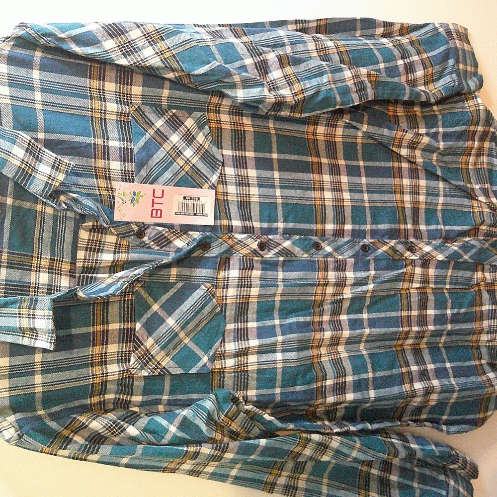 TC Men's Blue Plaid Shirt